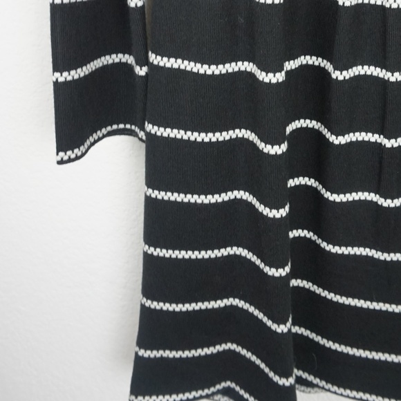 Eliza J Knit Fit & Flare long sleeve striped dress - Picture 6 of 8